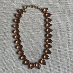 Jcrew mauve crystal teardrop necklace